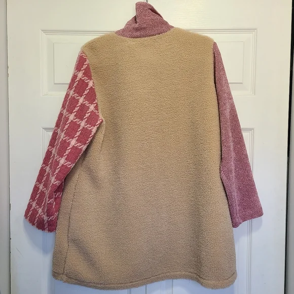 COLDWATER CREEK Patchwork Hearts Soft Artists Wonder Jacket PM - Picture 8 of 9